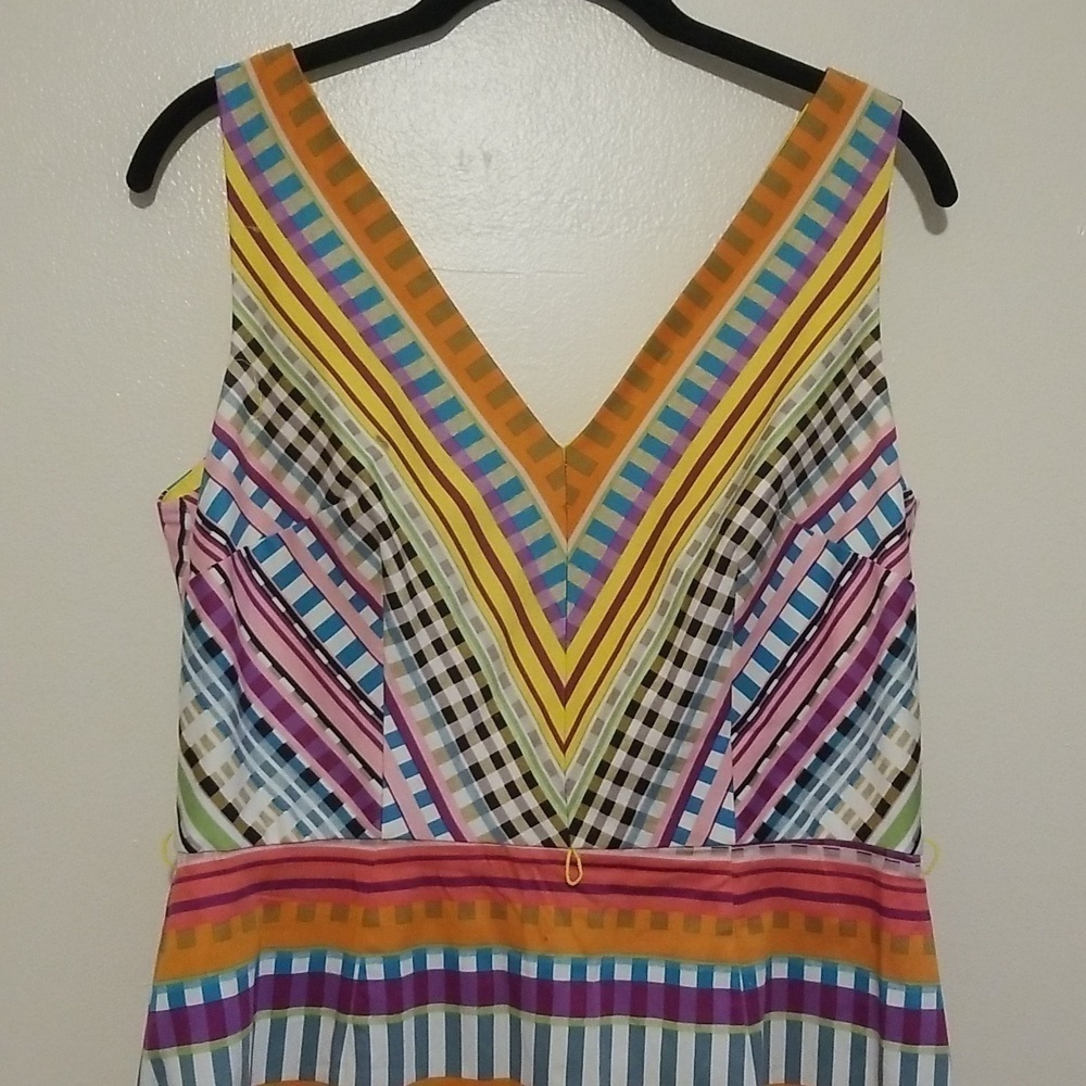 London Times Striped Sleeveless Dress Size 8 - Picture 2 of 9